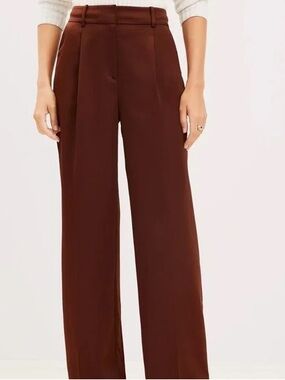 NWT - LOFT The Peyton Trouser - Size 2 - Metallic Copper Brown